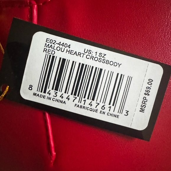 Bebe Red Heart-Shaped Women's Bag - Picture 3 of 6